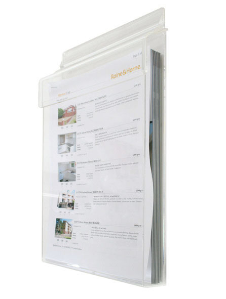 A4 Outdoor Hinged Wall Brochure Holder