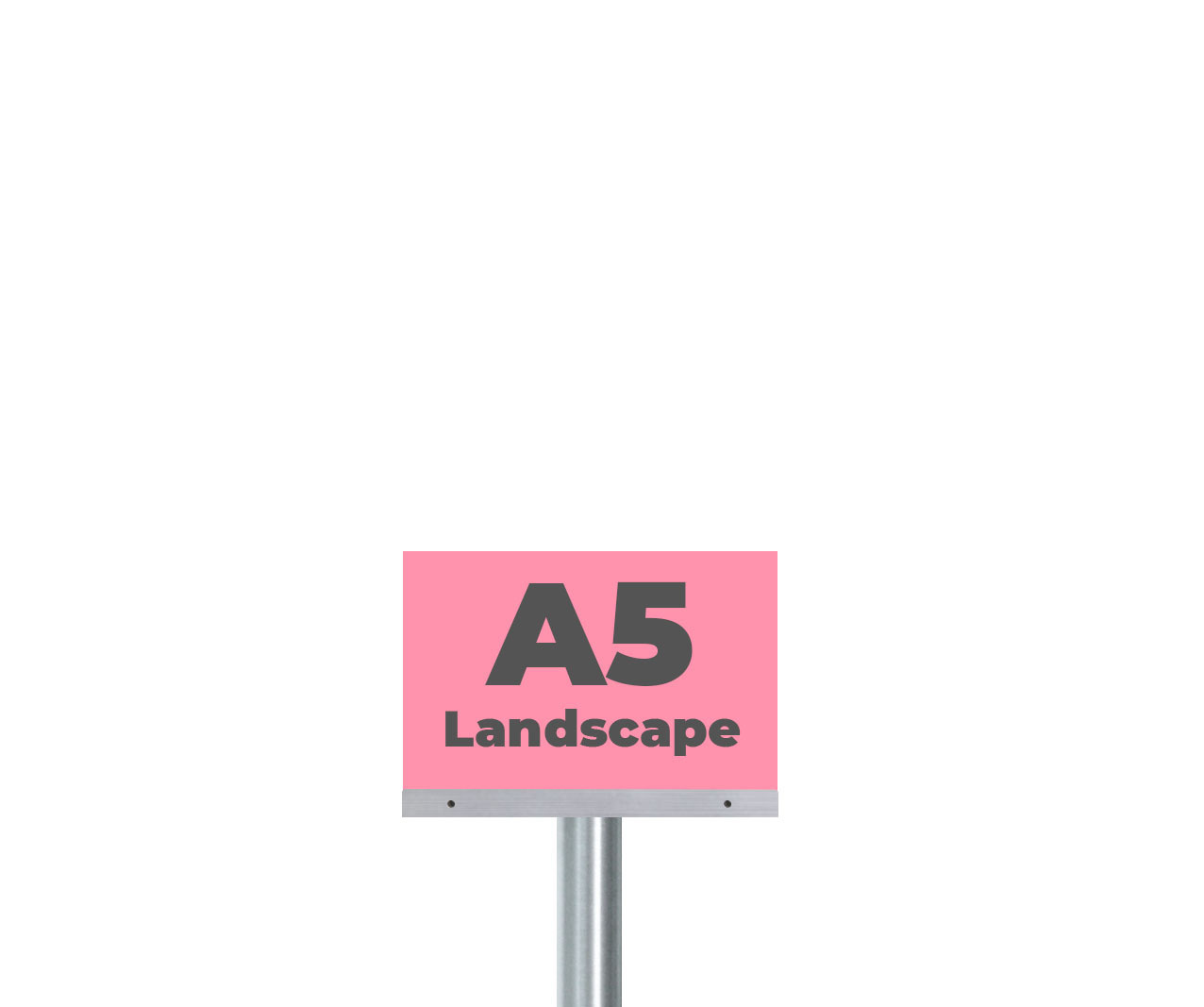 A5 Landscape Silver Euro Sign for Carousel