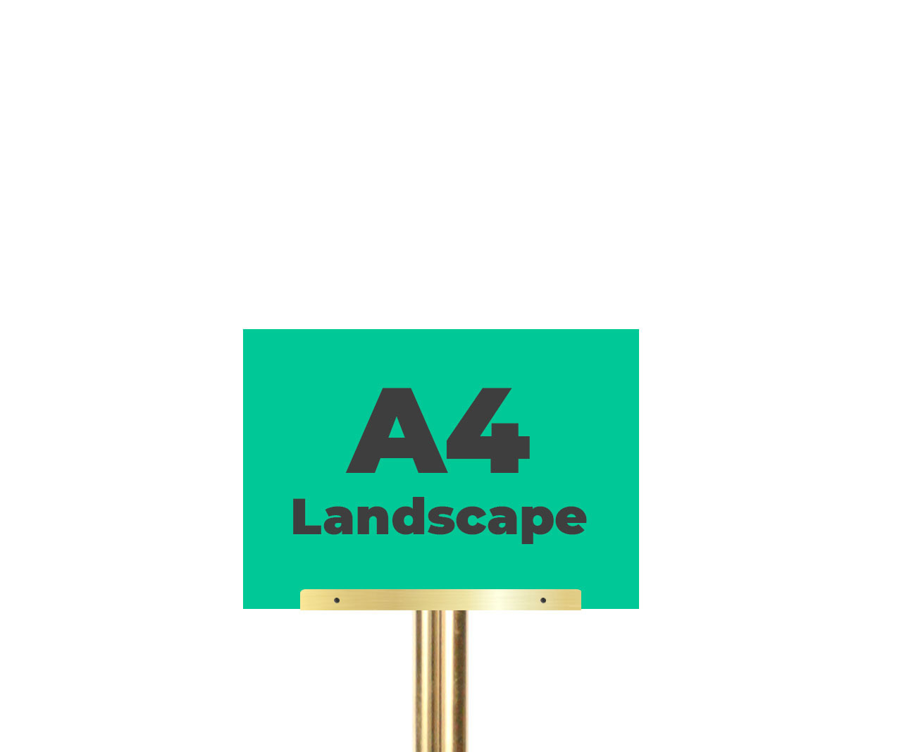 A4 Sign Gold Landscape Carousel